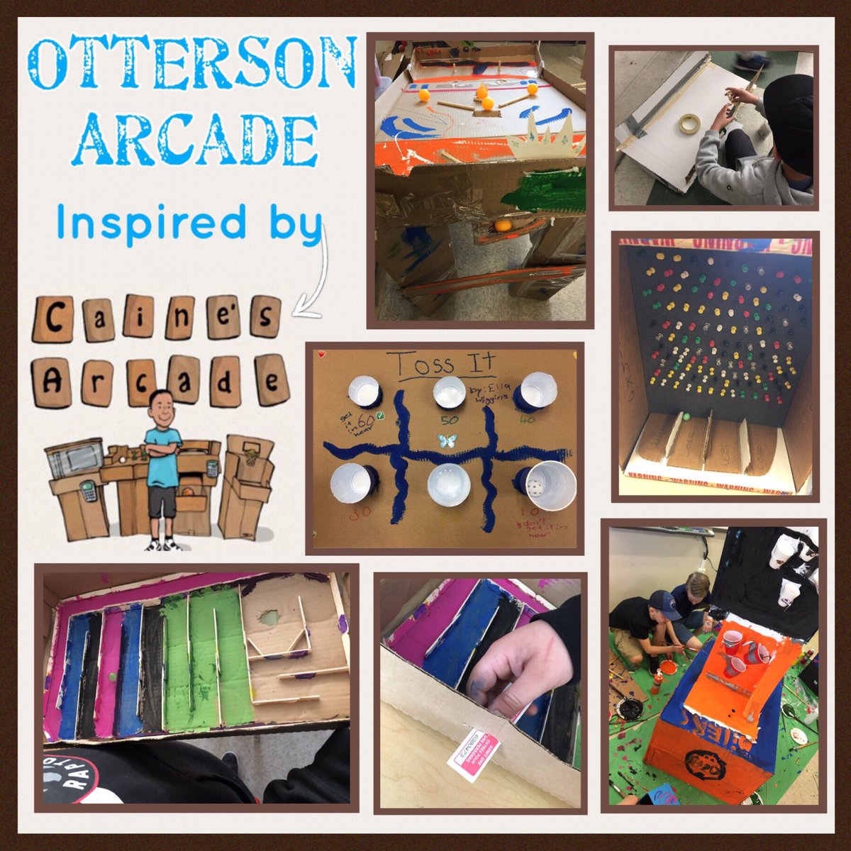 FeeOttersonECSD's tweet photo. Thank you for the #inspiration @CainesArcade Our Grade 3 students are so excited to open their #OttersonArcade tonight for their parents and classmates to explore!! #welovetoMAKE #inventors #creativekids #ECSDfaithinspires https://t.co/mvteWrQcDC