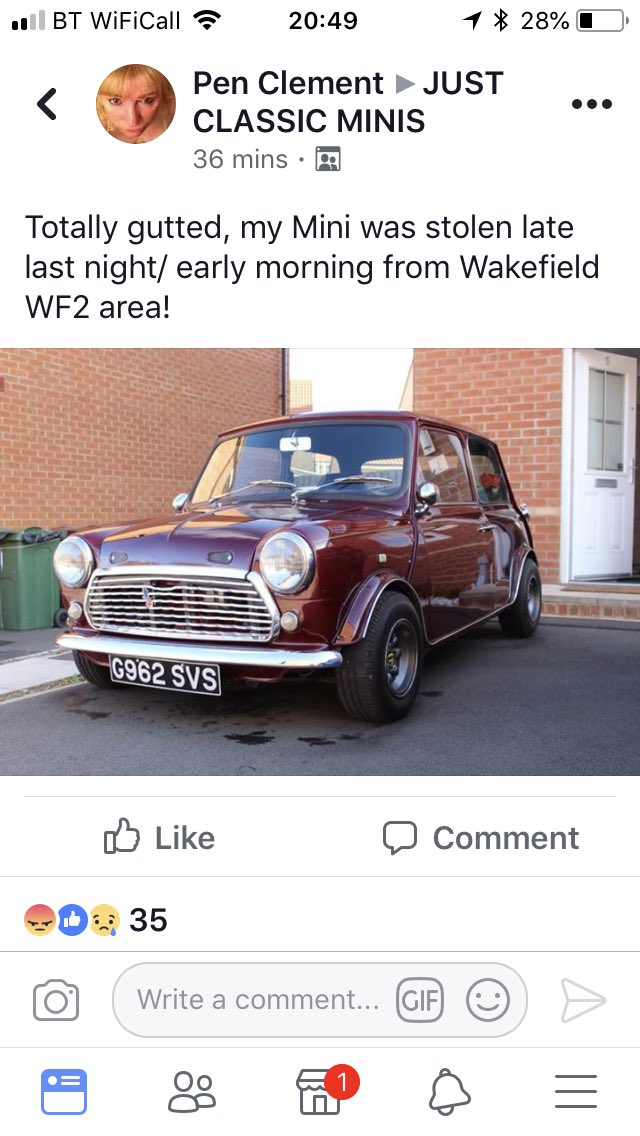 CrashBoxClub's tweet photo. Please share. Classic MINI STOLEN. https://t.co/sXafWiABmt