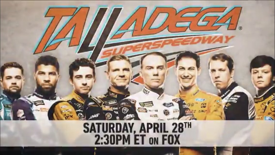 NASCARONFOX's tweet photo. ✅ Kevin Harvick
✅ Clint Bowyer
✅ Joey Logano
✅ Brad Keselowski
✅ Ryan Blaney
✅ Bubba Wallace
✅ Erik Jones
✅ Ricky Stenhouse Jr.

#DriversOnly - Talladega! https://t.co/3JKkZslk3h