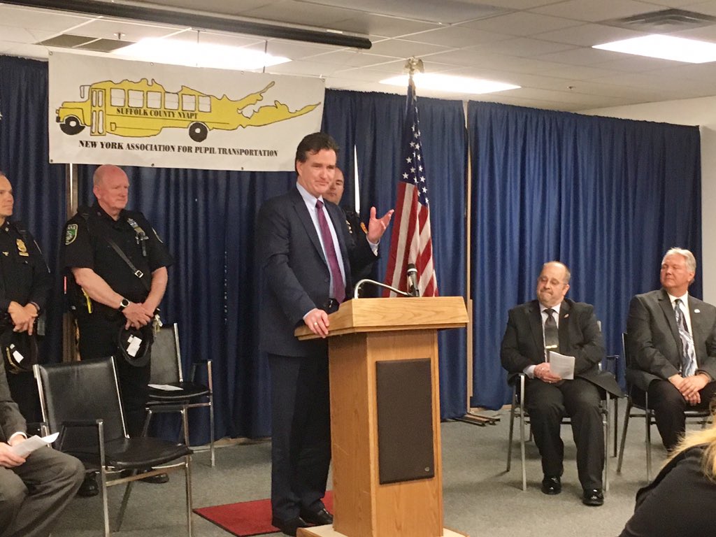 ESBOCES's tweet image. NYS Senate majority leader John Flanagan speaks about the importance of improving safety at bus stops #SafeStop @ESBOCES