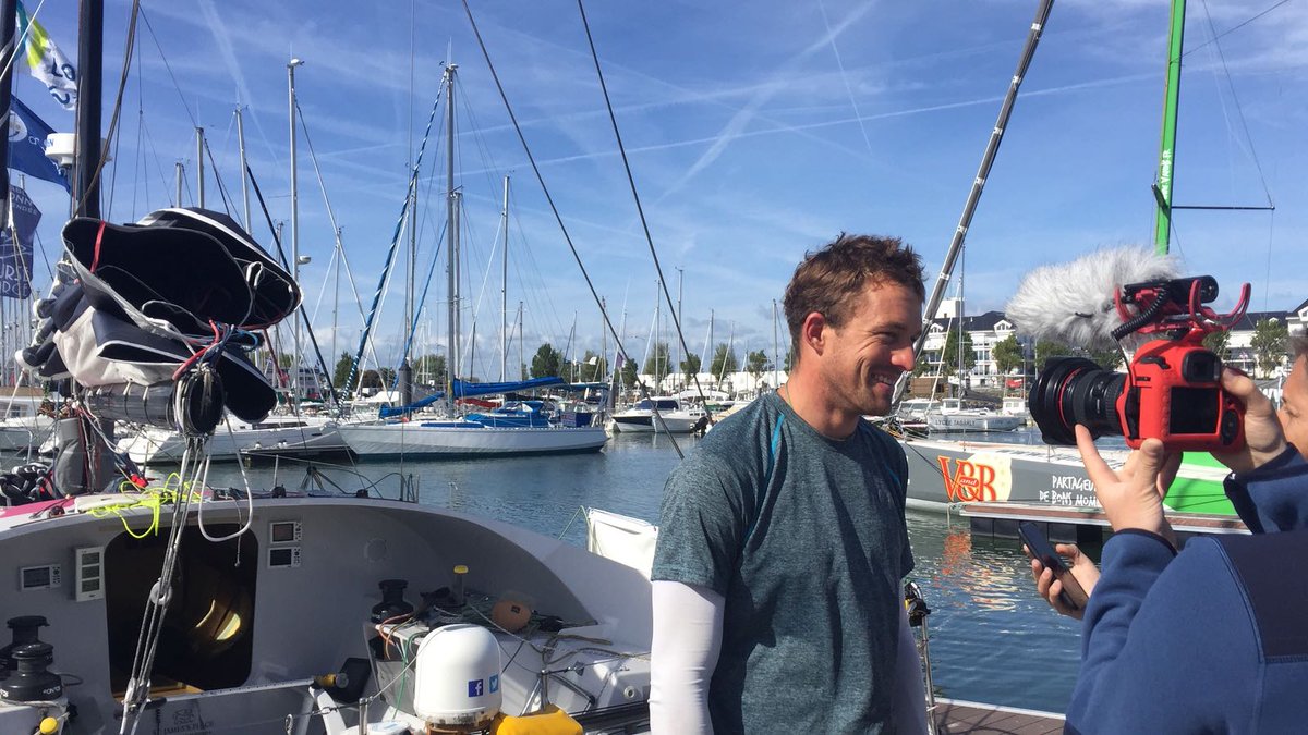 Safely on the dock and now time for some media interviews in ENG and FRA - a great result for <a href="/GoodchildSam/">Sam Goodchild</a> taking 2nd in his first race back solo sailing - a good result also for @PhilSharpRacing taking 3rd in the <a href="/1000millesLS/">1000 milles des Sables</a> <a href="/AssoClass40/">Association Class40</a> #GoTheBrits