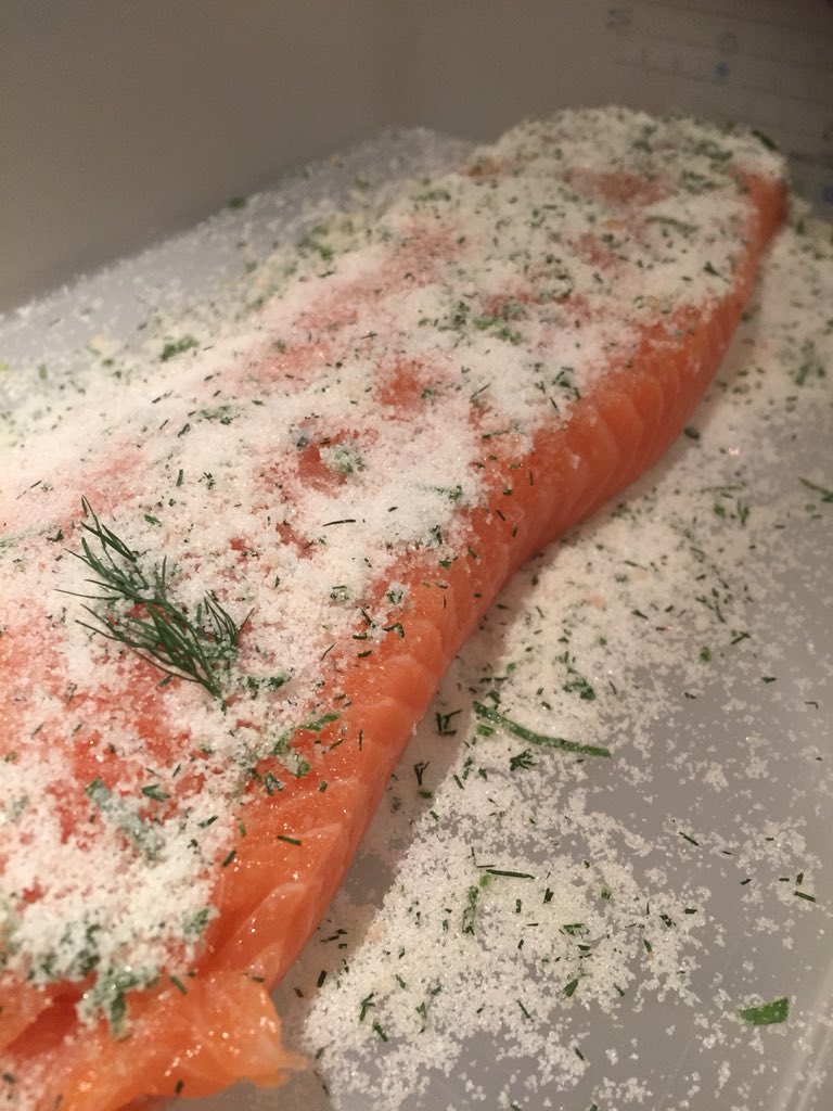 restaurant_pan's tweet photo. Gravlax Salmon at start of cure. We then will dear it on hot charcoal embers. This is part of the starter for our next ‘Pan Putney Pop Up’ on Wed 16th May. Tickets and full menu on @designmynight, link on profile. #salmon #curedsalmon #gravlax #londonpopup #popup #putney https://t.co/tg0SONhVvX