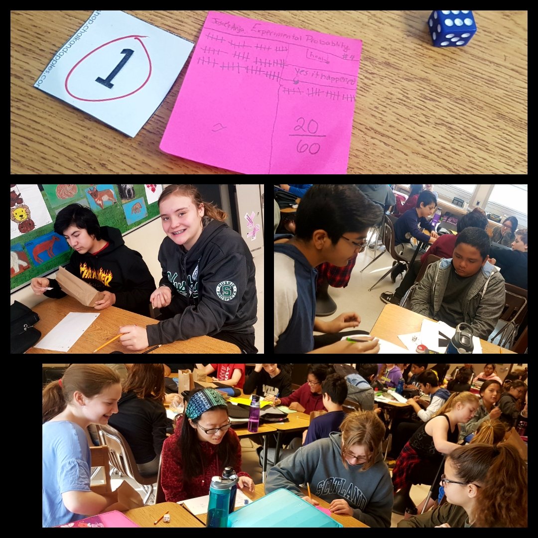 ChezMmeZ's tweet image. Working on indrpendent probability in #mathed #middleyears #middleyearsmath #spslearn #grade8 #grade7 #yxe