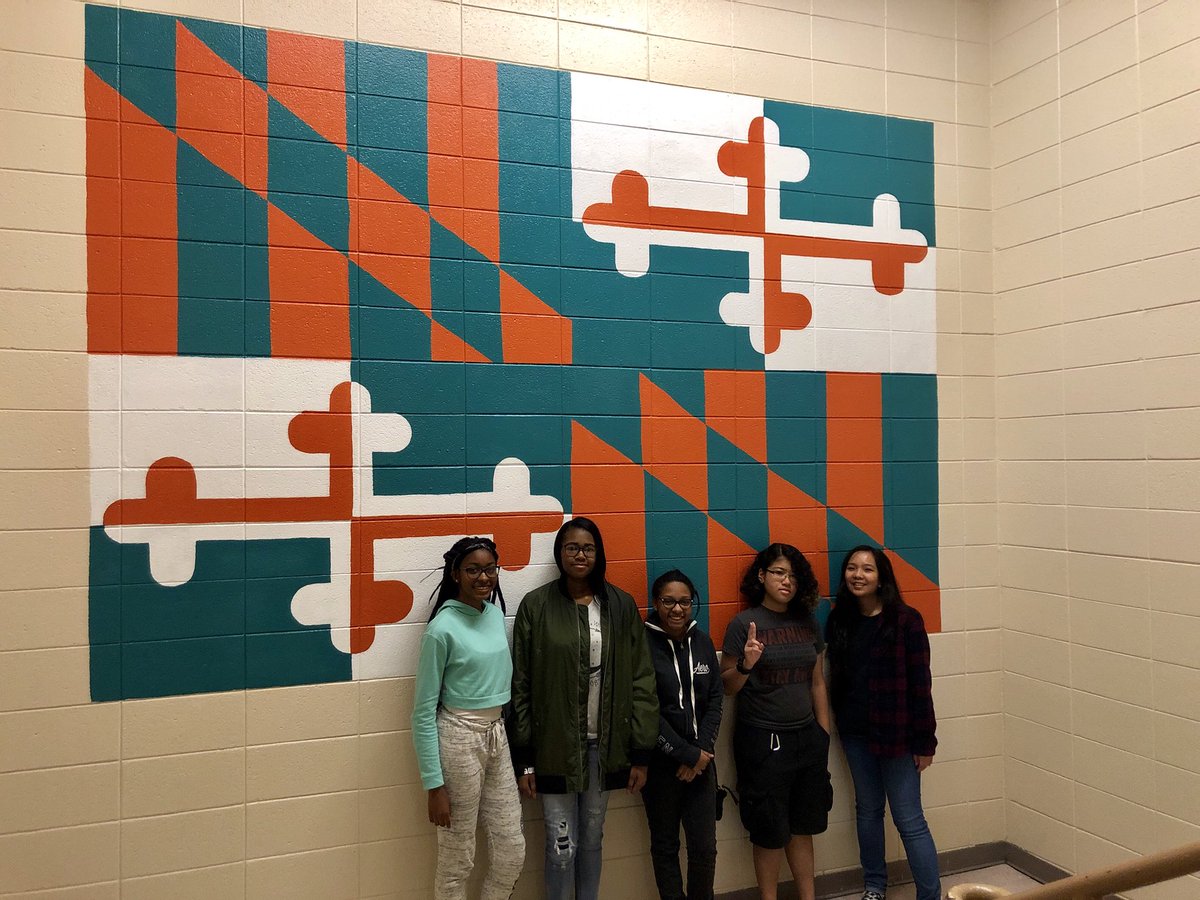 NAHS is officially finished with the flag mural in stairwell 3!