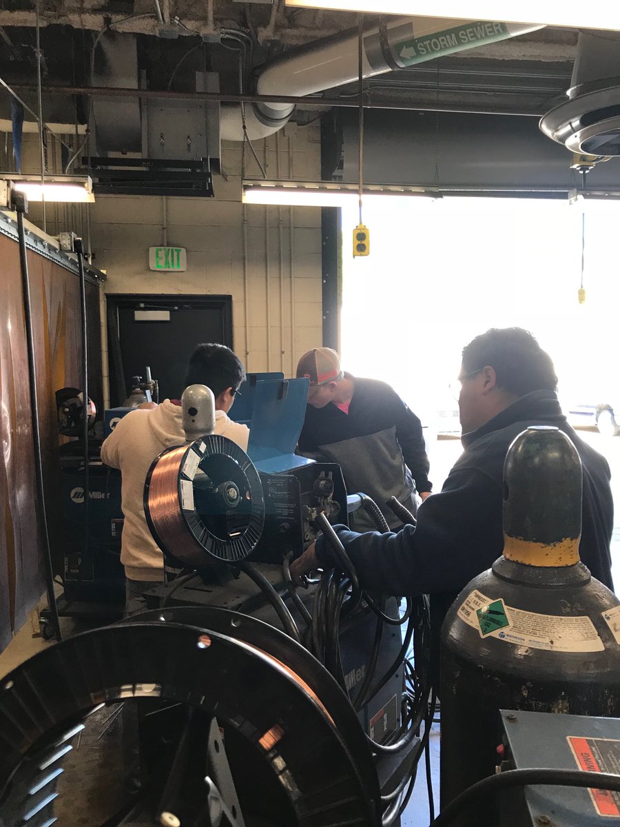 Changing wire, cylinders, and tips today on all the rigs.  #Migmaintenance