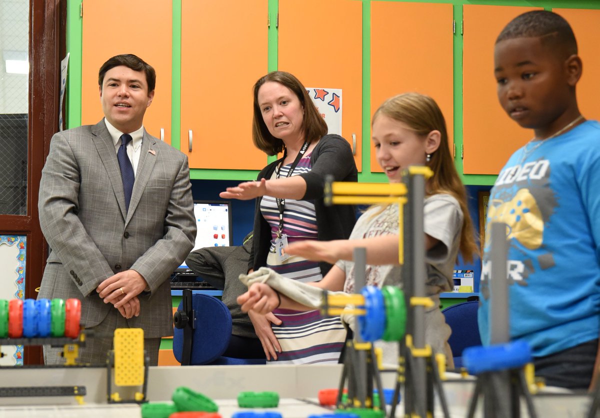 AVLCitySchools's tweet photo. . @MarkRJohnsonNC is visiting schools throughout WNC this week, so, of course, no trip would be complete without stopping by Asheville City Schools. This morning, he toured @HallFletcherAVL &amp; received a firsthand glimpse into #TheACSWay! https://t.co/IUWwyk4slU https://t.co/TdoJJjDilA