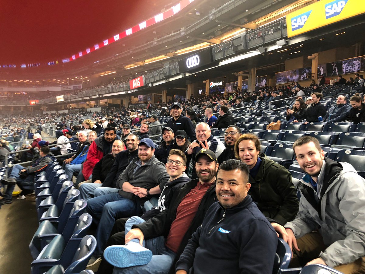 <a href="/turtleandhughes/">Turtle</a> and @turtlehughesIS celebrate the <a href="/Yankees/">New York Yankees</a> win
at <a href="/yankeestadium/">Yankee Stadium</a>. #Teambuilding #Teamspirit #Teamleaders #Yankees
#yankeestadium #baseball