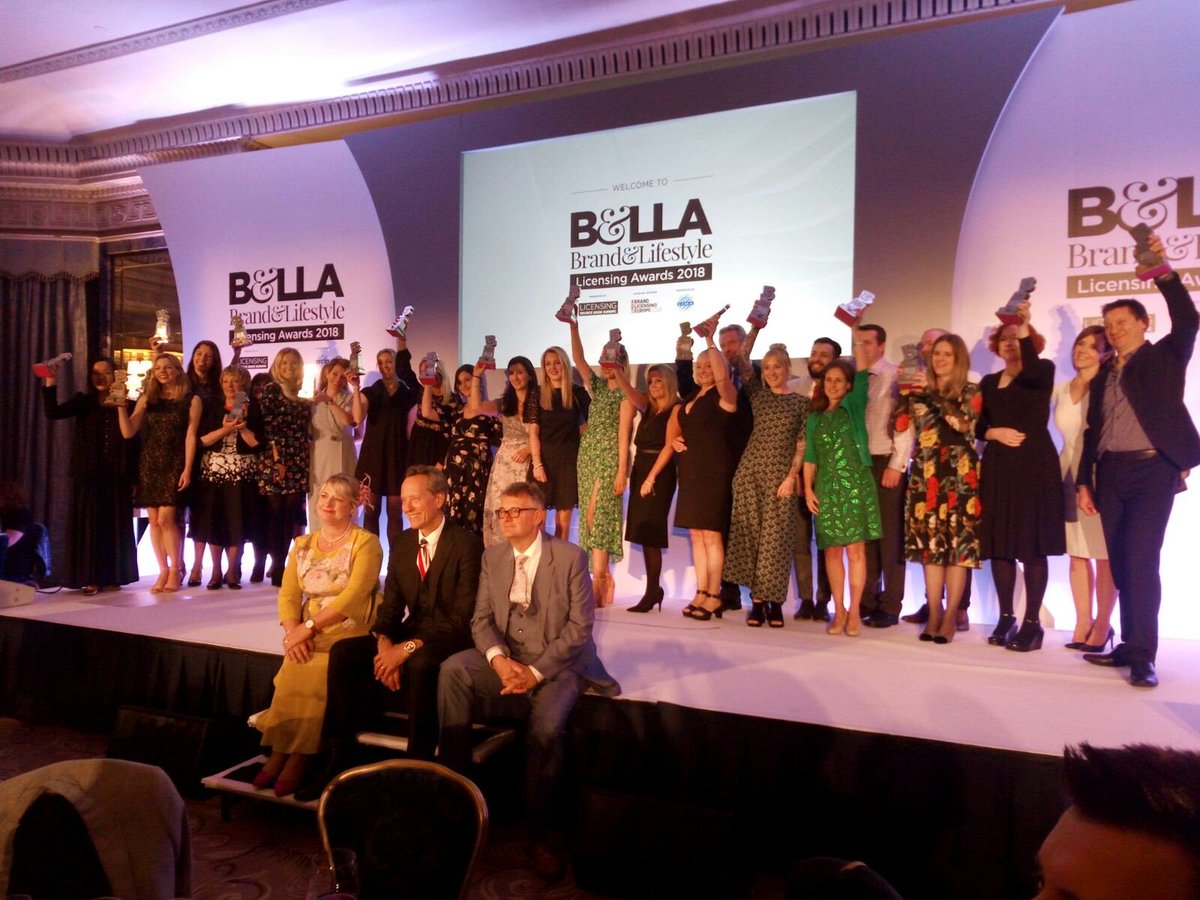 bleurope's tweet photo. Proud to sponsor the #BELLAS2018 again this year. Congrats to all the winners and see you all at #BLE2018 soon! #brandlicensing @LicensingAwards https://t.co/BiaziuWyuS