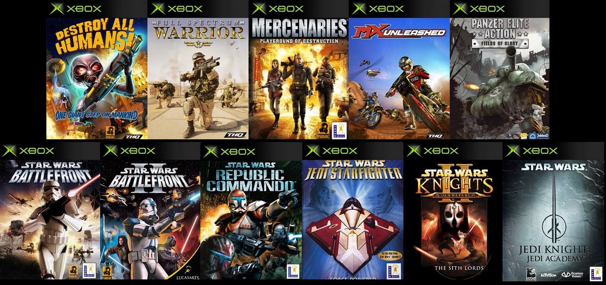 Destroy All Humans!, Full Spectrum Warrior, Mercenaries, MX Unleashed, Panzer Elite Action, Battlefront, Battlefront II, Jedi Academy, Jedi Starfighter, Knights of the Old Republic II & Republic Commando are coming to Xbox One Back Compat today mjr.mn/BackCompat