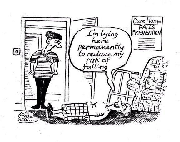 OliWilliams86's tweet photo. Preventing falls is easy, we could achieve 0 falls tomorrow if we wanted. But what's important is balancing risk with quality of life and independence to avoid unintended consequences of deconditioning &amp; social isolation. #endPJparalysis #patientsafety #steadyonstaysafe #Falls https://t.co/OUqEo8PdMG