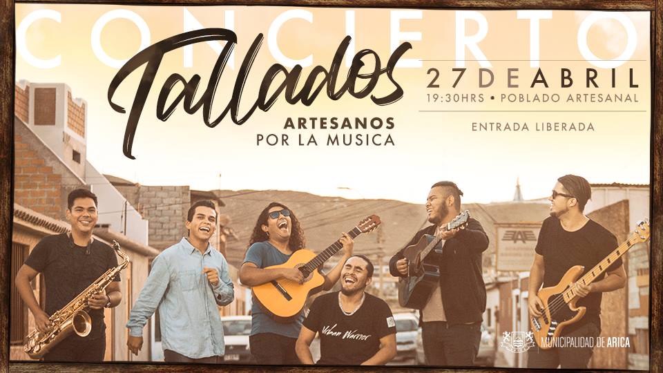 AricaRevive's tweet photo. Nuestros amigos "Tallados, artesanos por la musica" mañana viernes 27 de abril a las 19:30 hrs. realizarán su primer concierto en el poblado artesanal, la entrada es liberada asi que no se lo pueden perder!! 🎶🎉👏😀 #musicaregional #concierto #pobladoartesanal #Arica https://t.co/rGpz1zCmmo