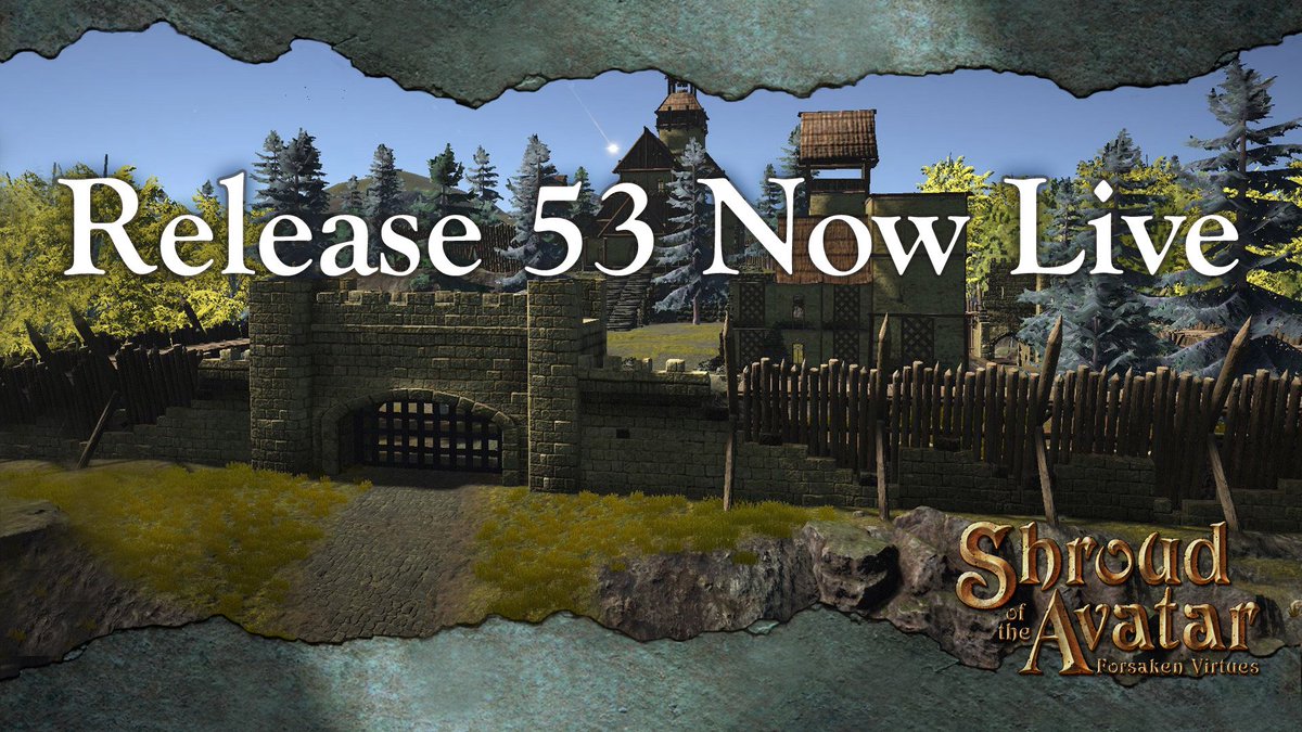 Release 53 is now LIVE! Have fun Avatars exploring the latest content in this release! shroudoftheavatar.com/?p=89678 #LBSotA #MMO