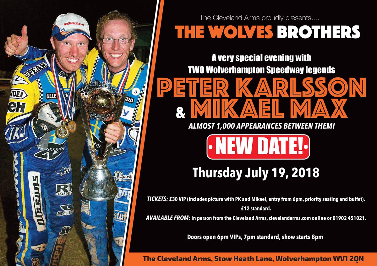 WillAdamson4's tweet photo. THE WOLVES BROTHERS!
Start your Cardiff weekend in style at the Cleve with legendary duo PETER KARLSSON and MIKAEL MAX!
Thur July 19.
Grab your tickets now! Details here 👇🐺 🏍 💨 https://t.co/hQLx4cBIwu