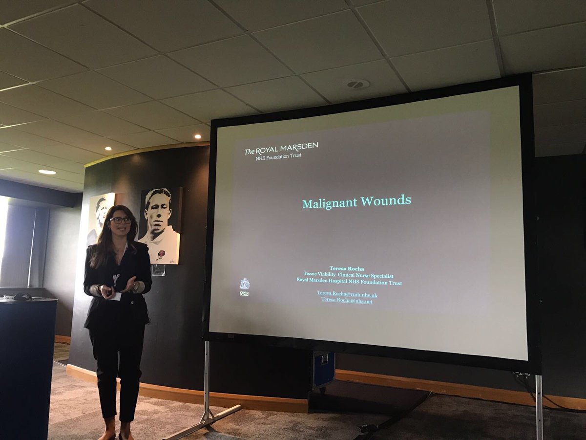 TheJenMacMethod's tweet photo. Very proud of our super TVN @teresaarochaa showcasing her excellent work in overcoming the challenges of managing oncological wounds at #TVS2018 #QOL @AndyDimech @CNEamonn https://t.co/Ly88l3zON3