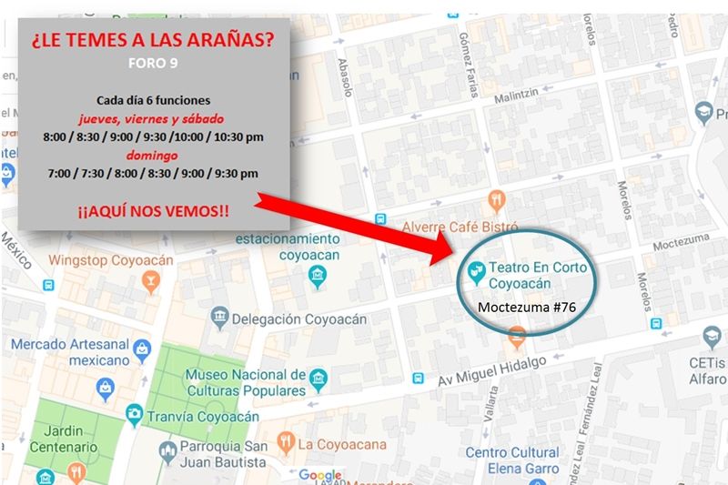 letemesteatro's tweet photo. ¿LE TEMES A LAS ARAÑAS? narra de manera intensa y sorprendente, el camino emocional que recorre Luca para resolver un dilema, que también podría ser el tuyo: ¿SEGUIR CON LAS CREENCIAS DE SIEMPRE O EXPERIMENTAR LO DISTINTO, LO NUEVO?

NOS VEMOS en el FORO 9 de @TeatroEnCorto https://t.co/M9pEr1MiqO