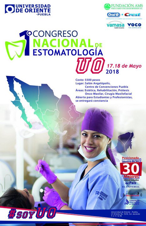 FundacionAMS's tweet photo. CONGRESO NACIONAL DE ESTOMATOLOGÍA
Una gran oportunidad de seguir aprendiendo. https://t.co/fJ2YqGl2XN