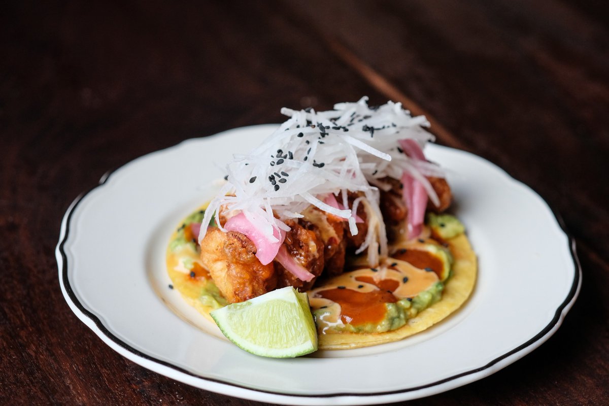 Meet <a href="/MezcalTNT/">Mezcal Tacos&Tequila</a> Bang Bang Shrimp taco creation for #TacoDeMayo. From May 1st - 31st $1 of every taco sold will go to <a href="/Food4KidsHamOnt/">Food4Kids Hamilton</a>. Are you ready?
