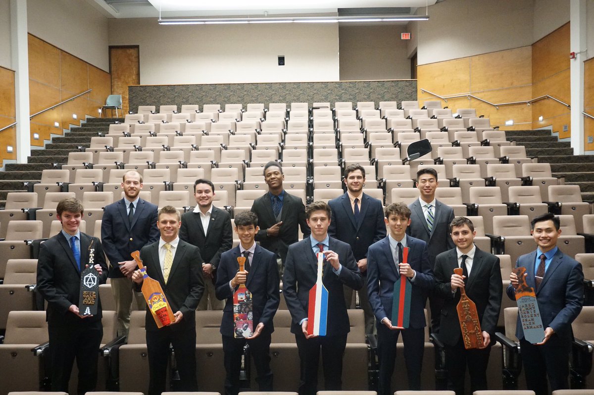 UTDpikapp's tweet photo. The Iota Xi Chapter would like to welcome our new class of initiates, Kappa Class! Featured is their associate class project which is a Fraternity House for our Frat Hound Archer! 
The Journey starts now brothers! #ODH https://t.co/ygPXYKGlCE