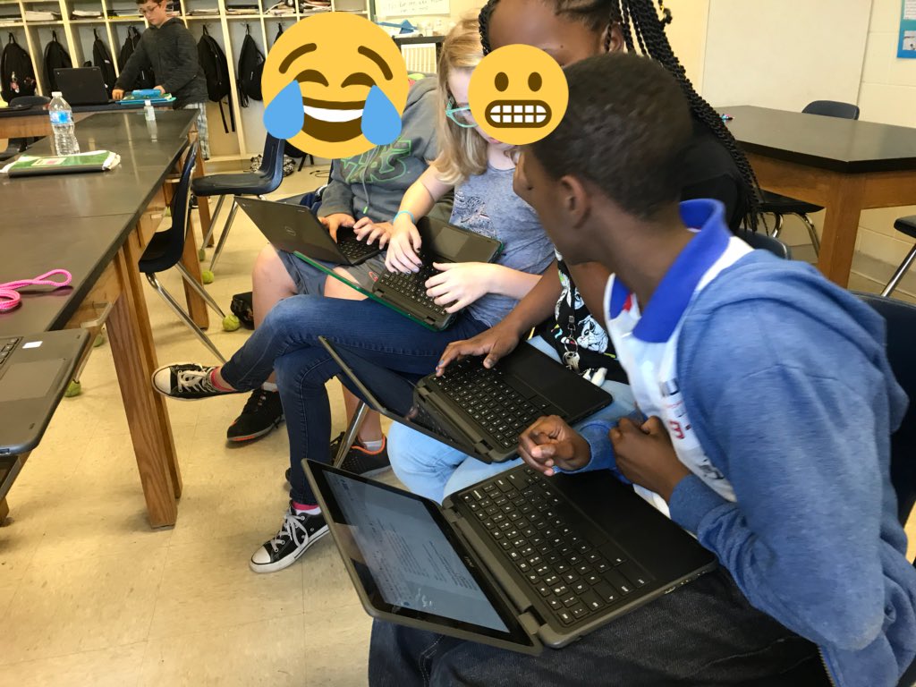 Mister_Kelly's tweet image. Students in @MrHoeckel &apos;s class practicing #21stcenturyskills writing scripts about the Child War #SRIExplores #Collaboration #Communication #Creation #Criticalthinking @bcsdschools @cbcoker714