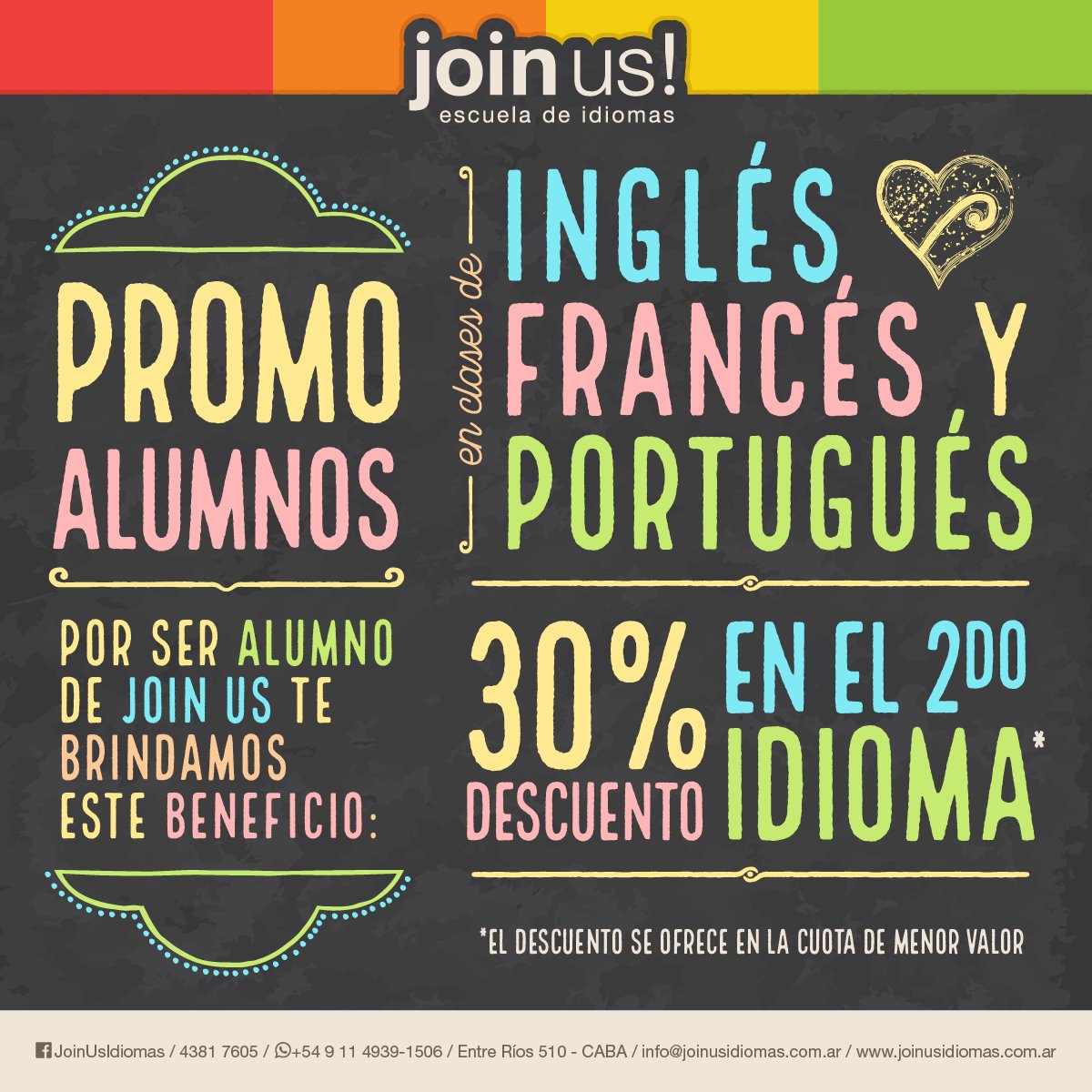 Desde Mayo Promo Alumnos!