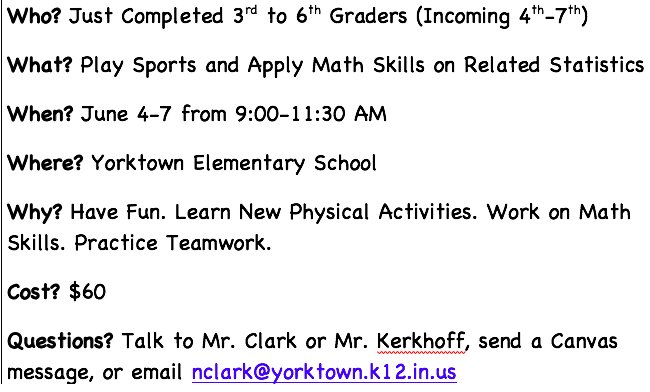 Summer plans? Here's a good way to have some fun with sports and stop that summer learning loss. @JKerk_14