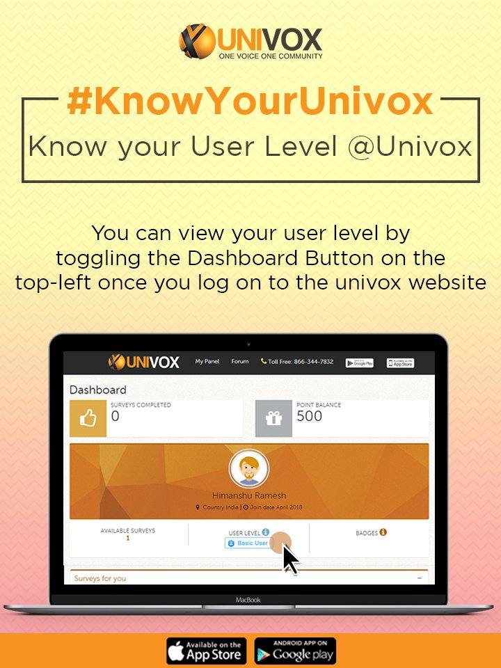 UnivoxCommunity's tweet image. The quickest way to find out your user level @ Univox website.
#UnivoxCommunity #UserLevel #KnowYourUnivox