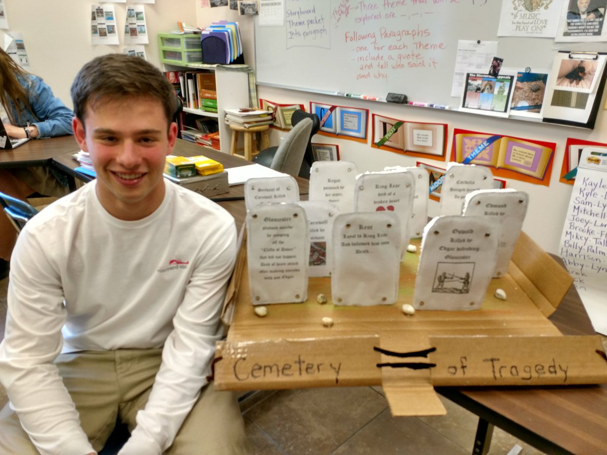 stephpwolf's tweet photo. Harrison Queen with his King Lear final project.#nbps #LPA #EnglishLit #Shakespeare https://t.co/Wsn3orsJf0