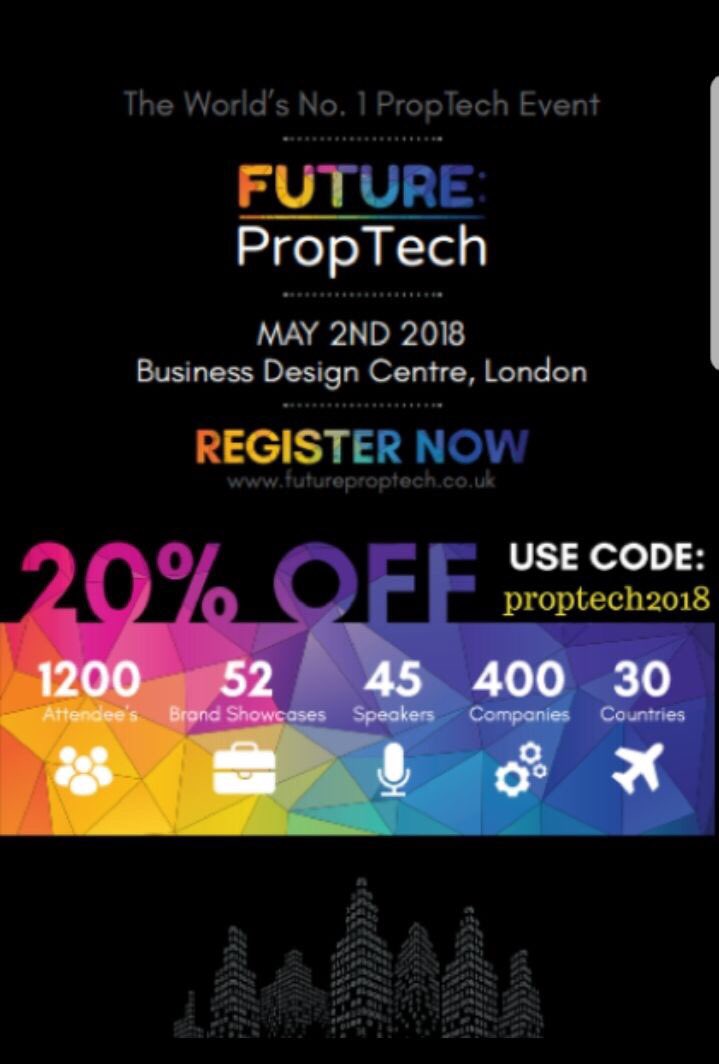 NickW842L's tweet image. Great line up for Future:PropTech @_futureproperty #proptech2018 #PropTech next week looking forward to catching up on the latest updates and no doubt seeing some familiar faces don’t forget the @UKProptech awards in the evening