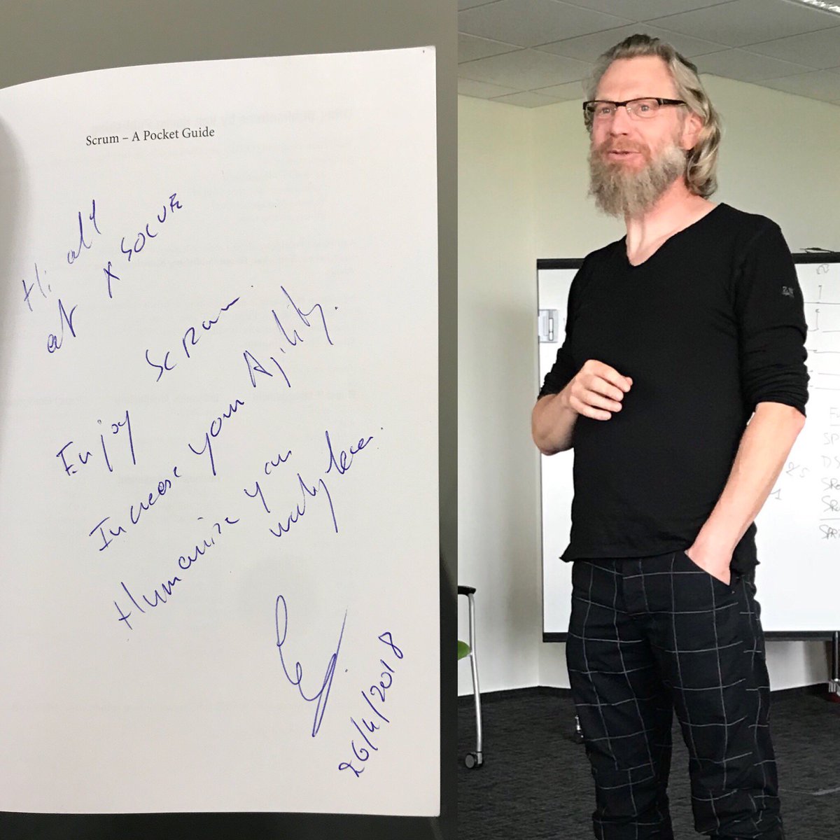 Today, our #SrumMaster Wojtek attended #Scrumvival meetup. Back to the roots and evolution of interesting concept, #ScrumStudio.  Special thanks for @Ullizee, you are a great inspiration for us ☺️