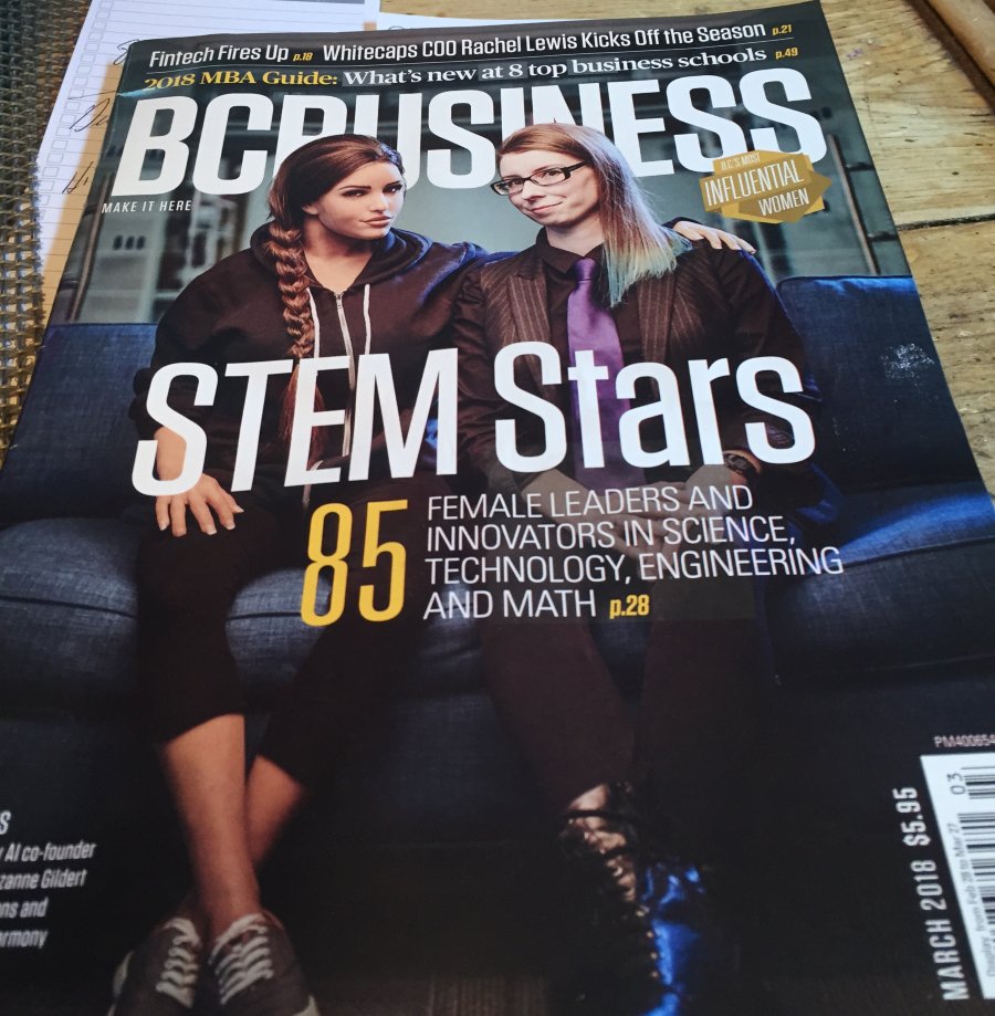 PFS_ItsTime's tweet image. Very interesting articles on the March issue of @bcbusiness on leading women STEM. How do you think we can get more women in to STEM? ow.ly/quMv30jHc1b #STEM #womeninbusiness #bcbusiness