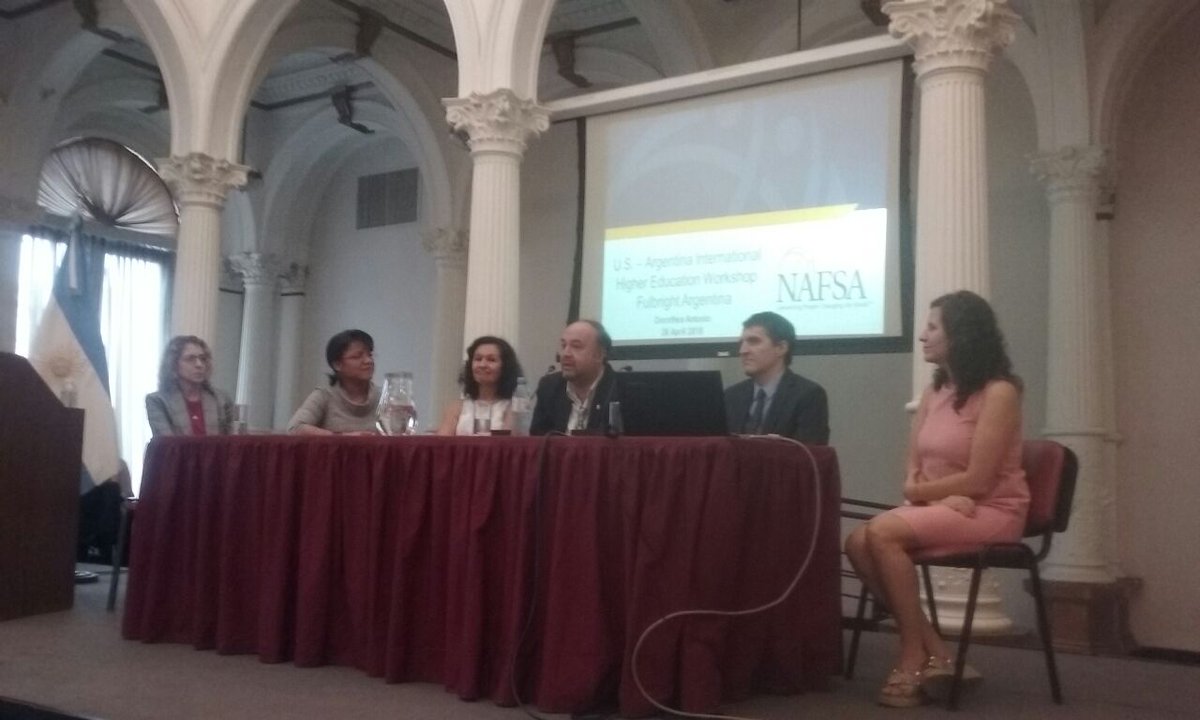 un_misiones's tweet photo. Se está realizando en Buenos Aires el encuentro del Programa de Intercambio Fulbright. Participan 23 Univ Públicas y 22 Univ. Privadas. En representación de la Univ Nac de Mnes (UNaM) se encuentra presente el Secretario General de Extensión Universitaria, Miguel López https://t.co/YNv3g2VRZF