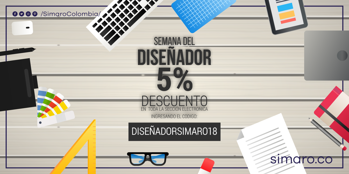 SimaroColombia's tweet photo. Estás a tiempo! 👉🏻https://t.co/RK7r2rdfpc  @SimaroColombia  #SemanaDelDiseñador #GraphicDesign #Tech #SimaroCo 🇨🇴 #LoEncontramosPorTi #SimaroBr 🇧🇷 #SimaroMx 🇲🇽 #TiendaOnline #Diversion #Novedades #Compras #Regalos #Descuentos #ECommerce https://t.co/SyHtZ9s7Uk