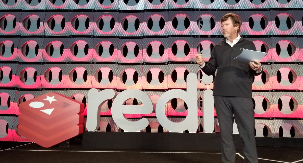 Redisinc's tweet photo. .@scottmcnealy To those that is much is given, much is expected.  Give back to the #OpenSource community. #RedisConf #Redis https://t.co/VONaKnKaiH