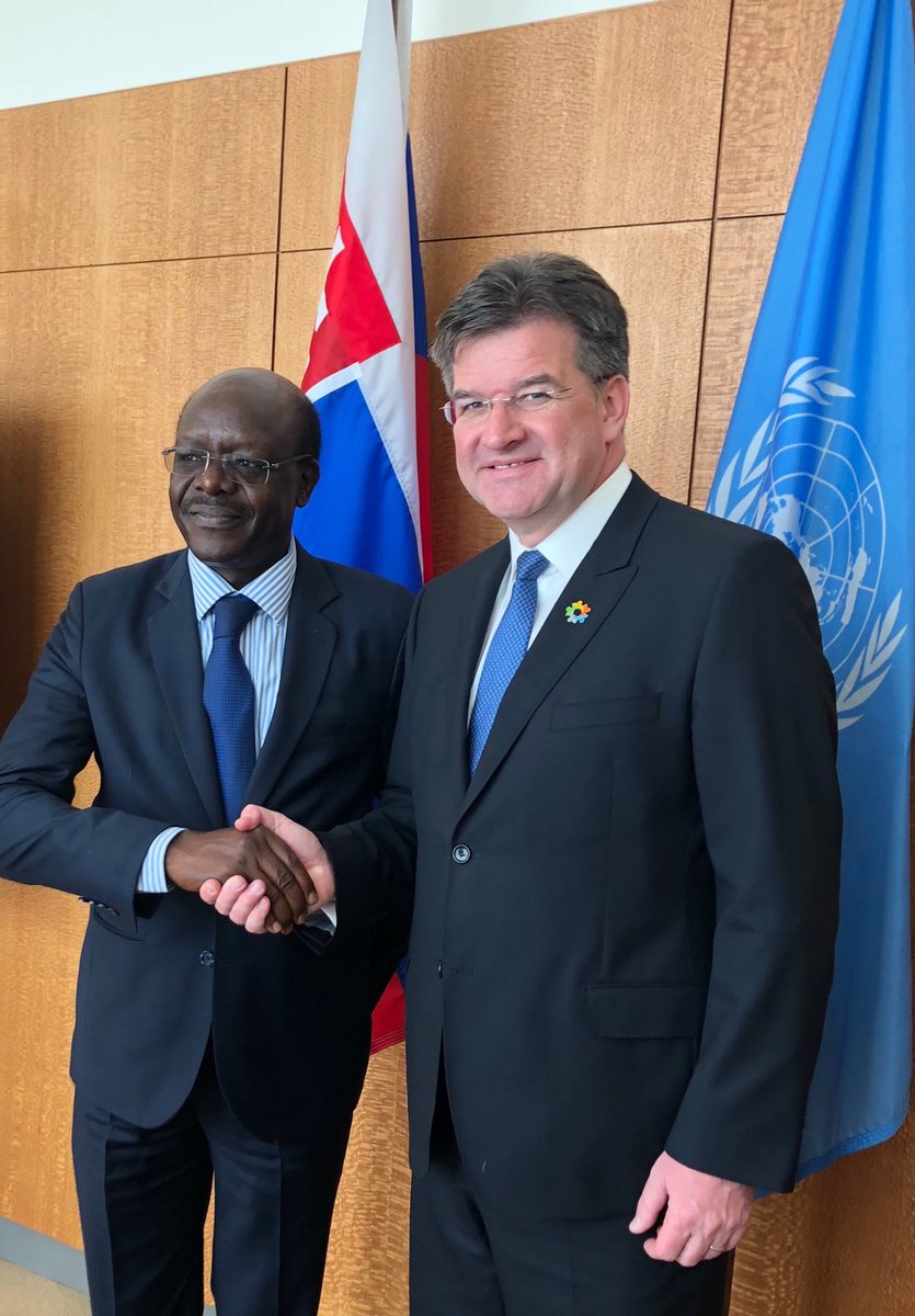 DrMukhisaKituyi's tweet photo. I appreciated the leadership of the president of the UN General Assembly @UN_PGA  H.E. Miroslav Lajcak in peace and prevention and mobilizing global engagement for FfD https://t.co/cnB0hIJBj6
