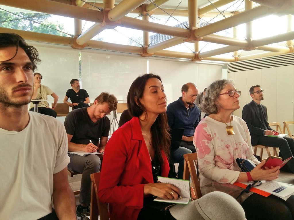 crismateo's tweet photo. The most inspiring venue to have a session on #circulareconomy regulation and #urbandesign: #IEPaperpavilion by @PritzkerPrize laureate Shigeru Ban, here we go!! https://t.co/jqRSggmBEw