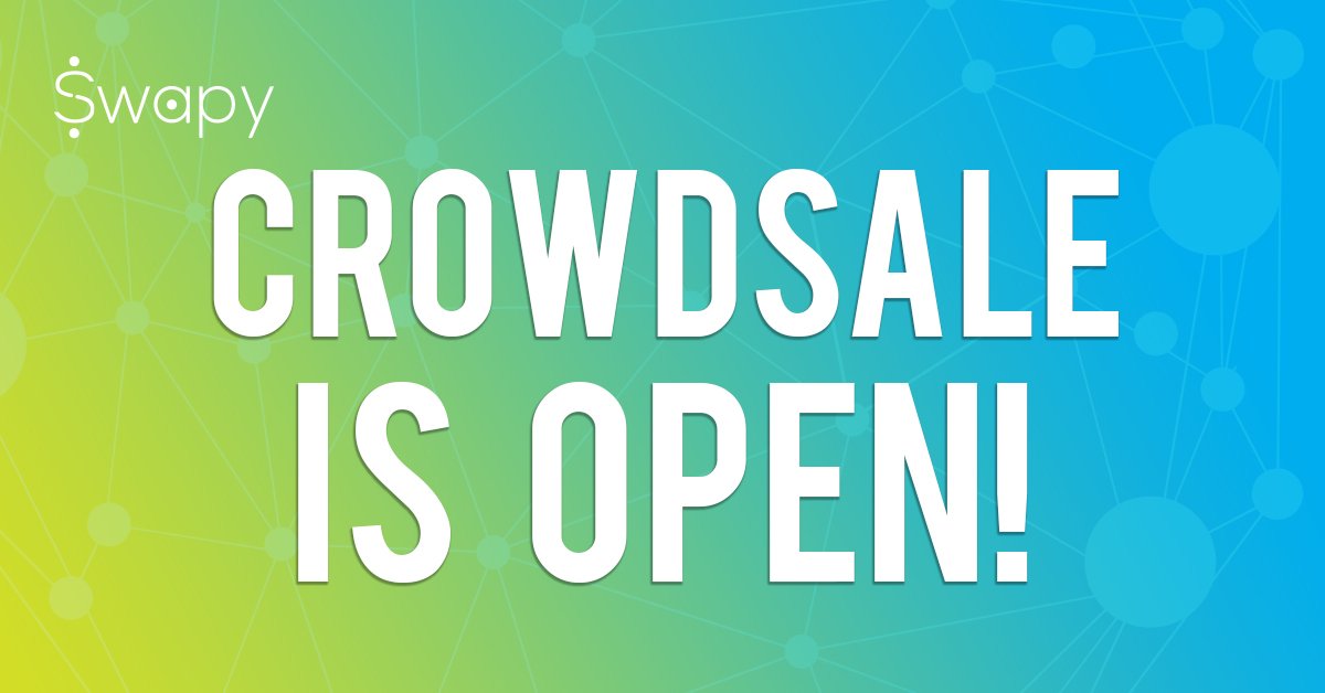 SwapyNetwork's tweet image. 📢Swapy ICO Crowdsale is Open! Find out about how to contribute on swapy.network 📢Join our Telegram:[ telegram.me/swapynetworkch…] #ICO #blockchain #cryptocurrency #ethereum #altcoin #ICOs #fintech #tokens #tokensale #Dapp #ANN #ETH #ethereum #dApps #crowdsale #TGE #Crypto