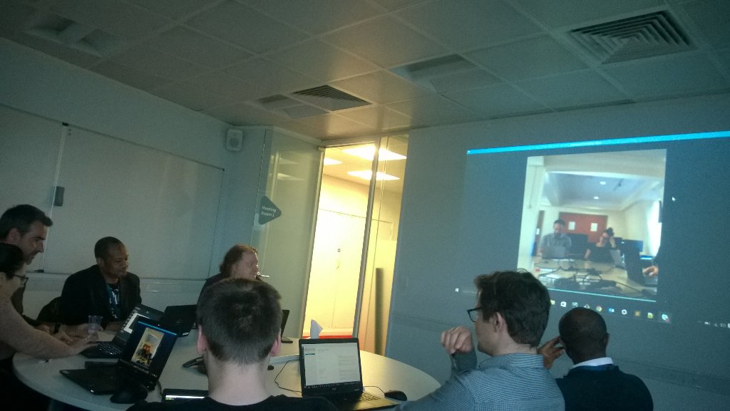 MrRPress's tweet photo. Kicking off the #Angular dojo across Bath and Hammersmith! Will the pizzas arrive at the same time? @Civica_Digital https://t.co/aP1s2y9FOI