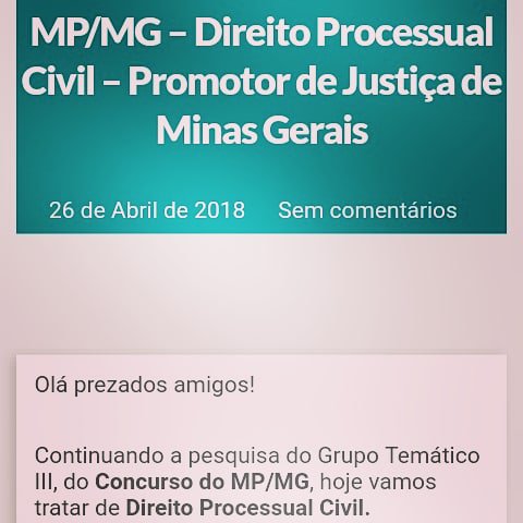pesquisadabanca's tweet photo. Olá amigos!
Segue o link da pesquisa da banca de DIREITO PROCESSUAL CIVIL para o concurso do MP/MG – Promotor de Justiça de Minas Gerais:
https://t.co/vRB8p4VghG
Curta e retweete!
Abraços!!
#processocivil #direitoprocessualcivil #mpmg #mpemg #concursomp #pesquisadabanca #cpc https://t.co/bSP3mKNWXp