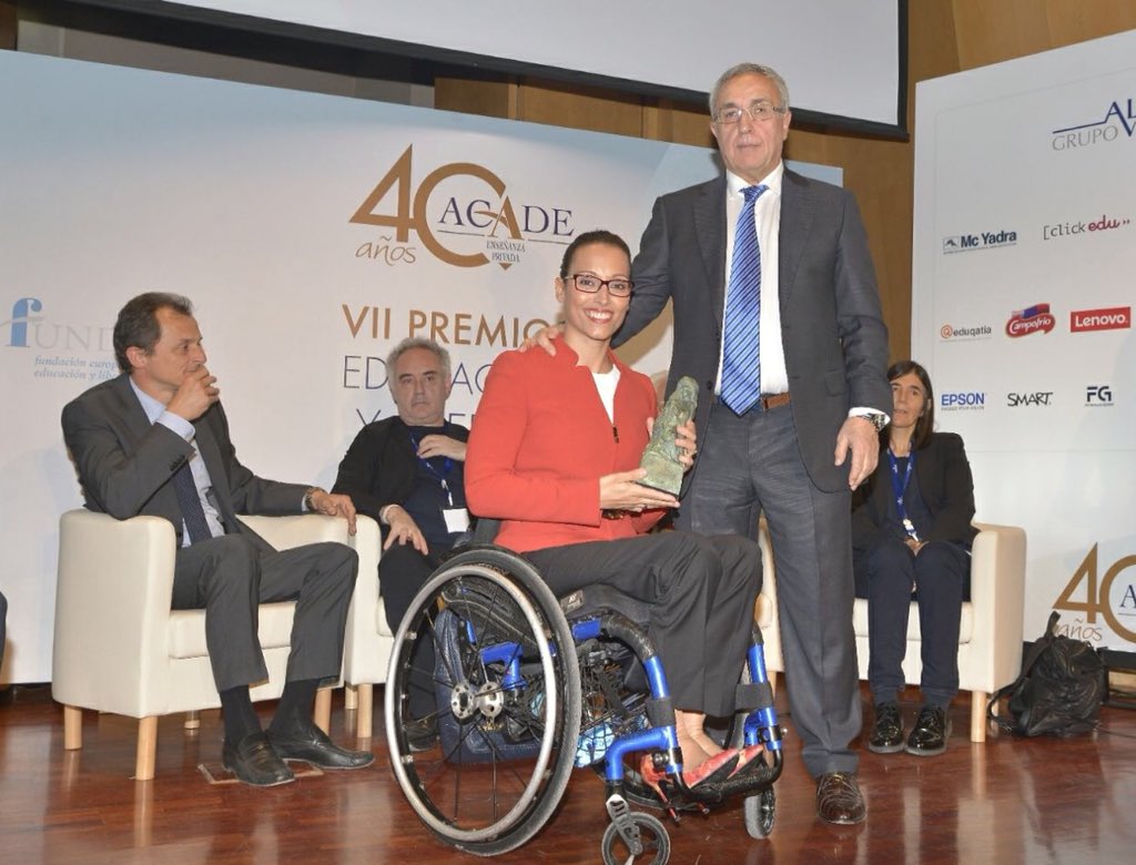 _acade's tweet photo. “La educación es el principio de toda libertad” @teresa_perales Premio Educación y Libertad en el ámbito deportivo #Acade40 #TeamEsp @EspacioFTef @telefonica_ed @Paralimpicos @COE_es @deportegob https://t.co/DYZTnL3Mje