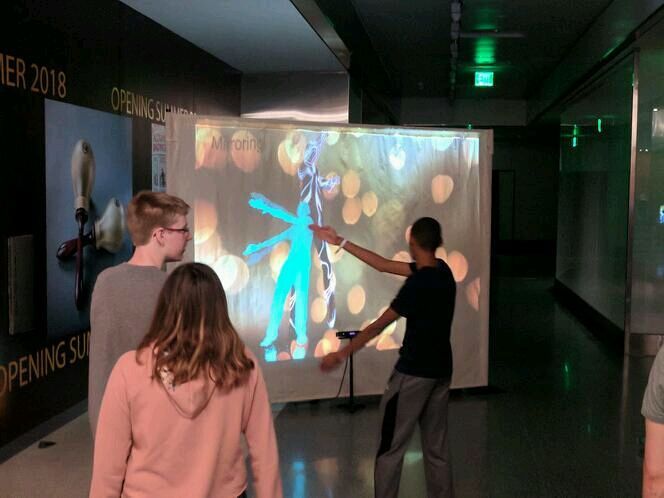 codame's tweet photo. #LuminAI’s virtual agents analyze participant movements and improvise responses based on past interactions 💡https://t.co/u6xGrtcXmx

By Duri Long and Brian Magerko

Experience at @codame ART+TECH Festival #ARTOBOTS 💡https://t.co/SokUr1189Z https://t.co/z9fF2zMTZq