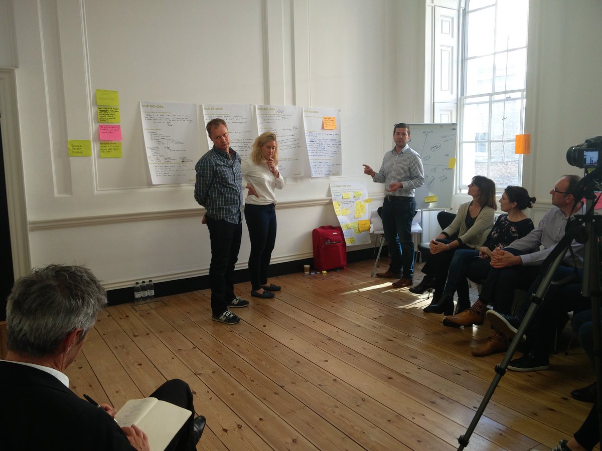 CharityIdeathon's tweet photo. Great @CharityIdeathon session with @hubbubUK - a very current challenge set to participants around reducing #plasticpollution & some fantastic ideas produced as a result of the #collaborationprocess ! https://t.co/FVz5U3E47t