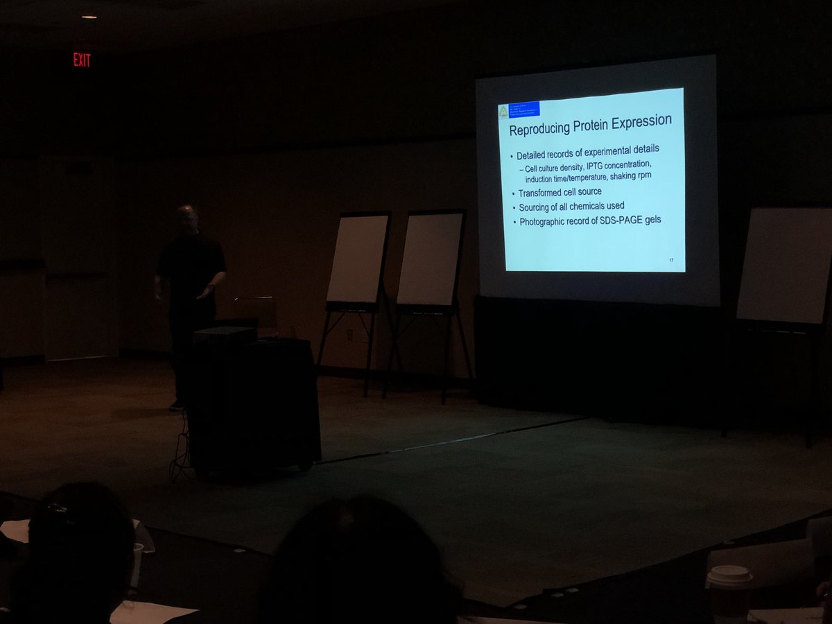 MARCmatters's tweet photo. Happening now... “Protein crystallography: moving from gene to structure” presented by Dr. Scott Lovell (U of Kansas). #FASEBCredibleScience  @FASEBorg #Rigor&amp;Reproducibility #TeamFASEB https://t.co/EKr9wfLCtP