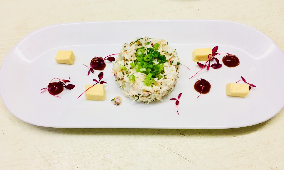 🌟New this year🌟
Chilli &amp; Lime dressed Crab 🦀 Sweetcorn Pannacotta 🌽 Bloody Mary Ketchup 🍅#thegalleyios  #IslesofScilly  #StMarys #freshproduce #localproduce  @fruitsales <a href="/CelticFishGame/">Celtic Fish & Game</a> <a href="/jenkins_neil/">neil jenkins</a>