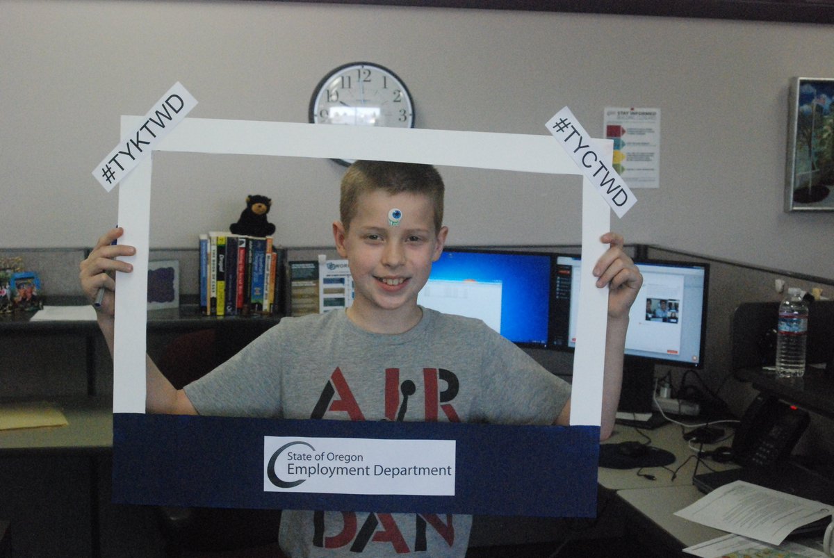 OED_Research's tweet image. It's take your kid to work day, and we are excited to share with the kids some of the amazing things that the Oregon Employment Department does. Check out how they did during their day of "work" with their parents. #TYKTWD #TYCTWD #coolkidz