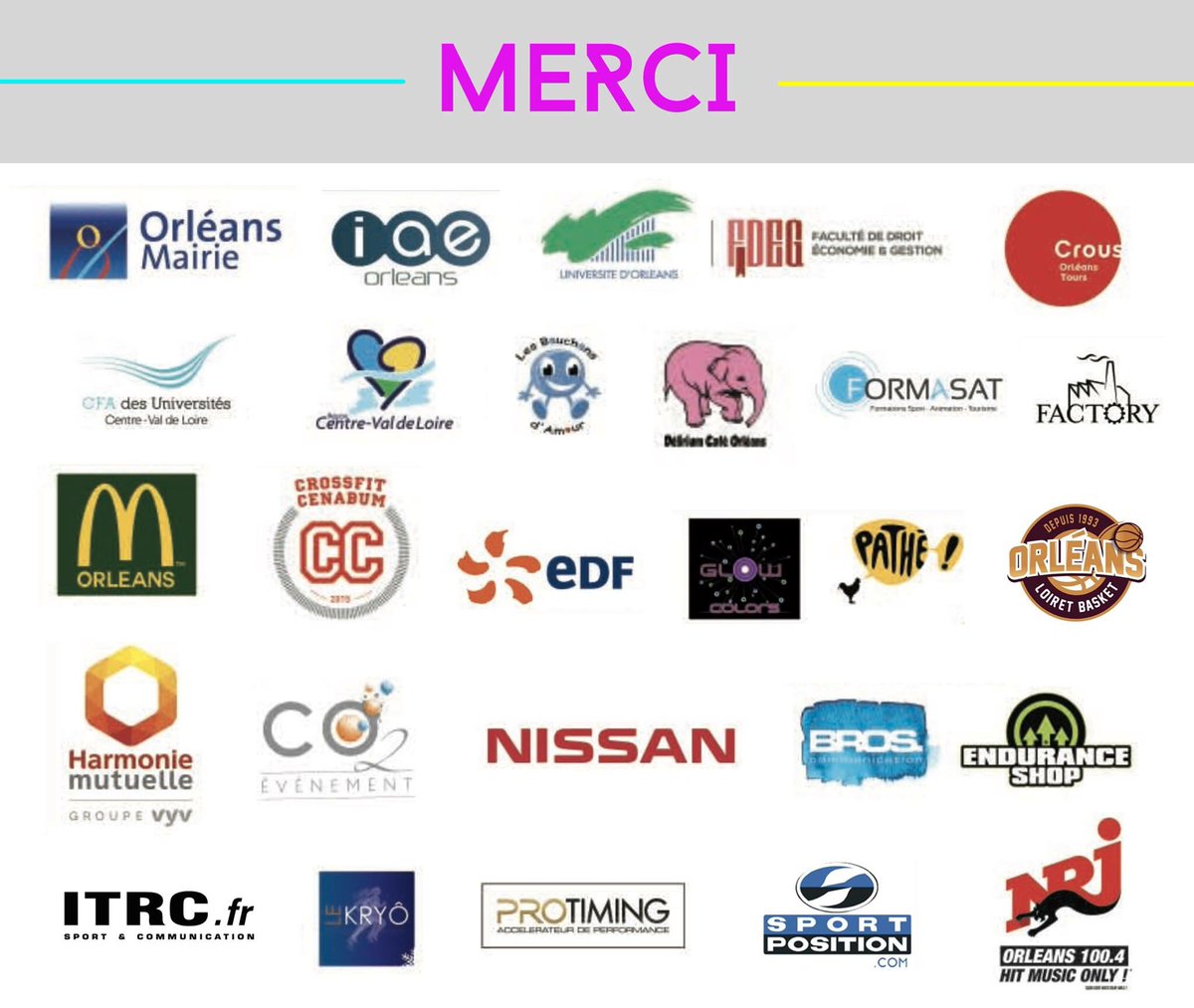 Light_Up_Run's tweet image. L'équipe de la #LUR2018 tient à remercier ses partenaires de cette troisième édition ! Sans eux, la Light Up Run organisée par les étudiants de l'association OS'MOSES n'aurait pu avoir lieu. 
Alors merci à vous, pour votre soutien et votre confiance 🤝