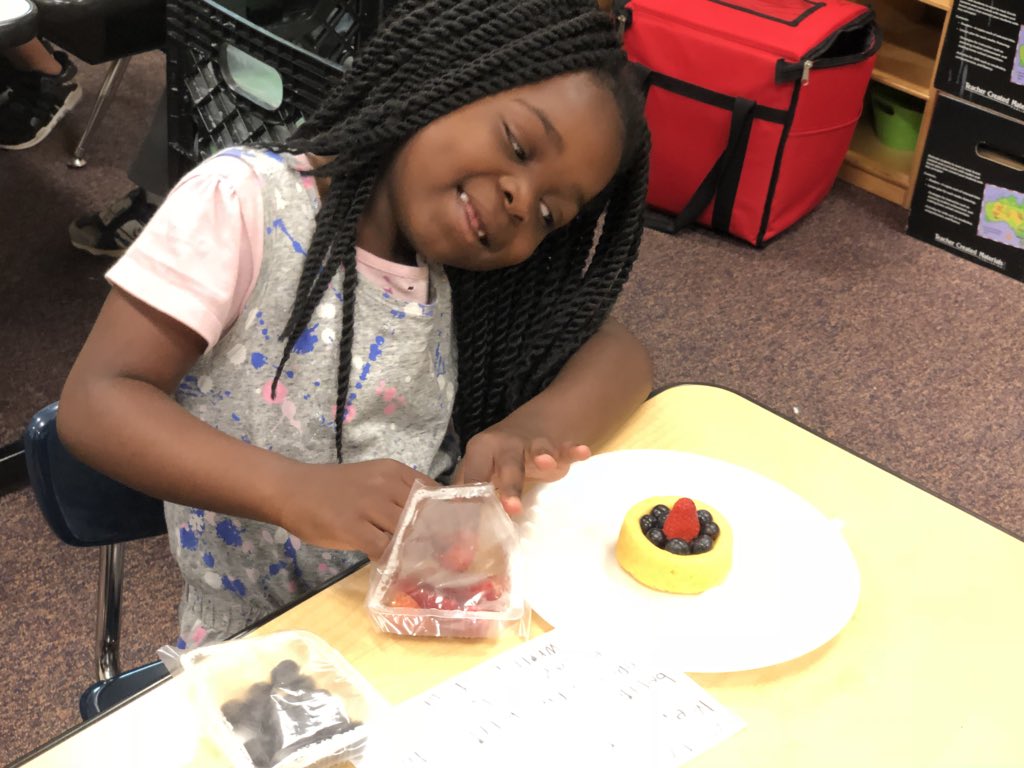 rhonda_behr's tweet photo. Thank you Fruit and Vegetable Program for our strawberries 🍓 and blueberries. We learned how to write a recipe for Berry Shortcake. We loved making and eating this delicious snack! @61WatsonWarrior #warriorstweet https://t.co/VsLCqZi1QH