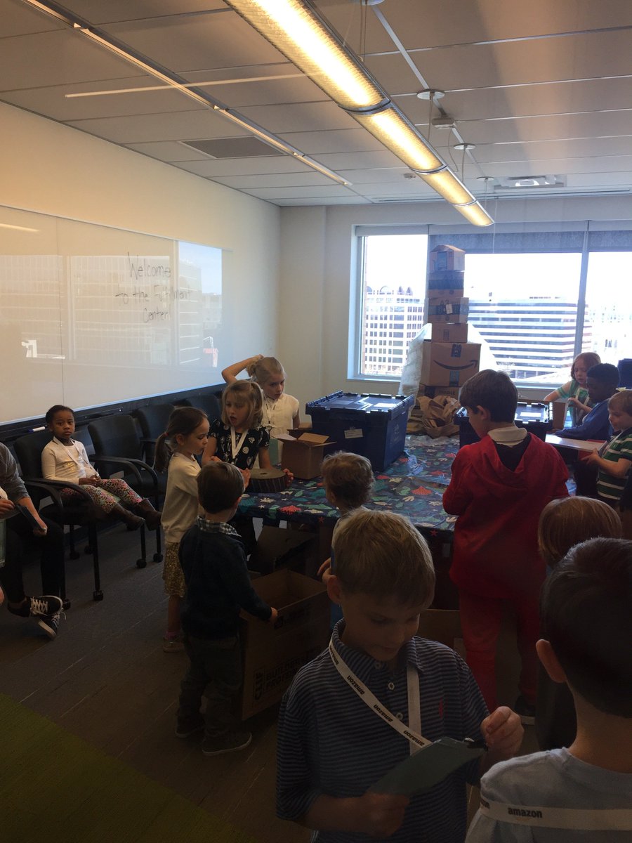 amazon_policy's tweet image. Our newest fulfillment center associates are hard at work learning how to pick, pack and ship boxes to each desk. #TakeYourChildToWorkDay #FutureAmazonians #OutforDelivery