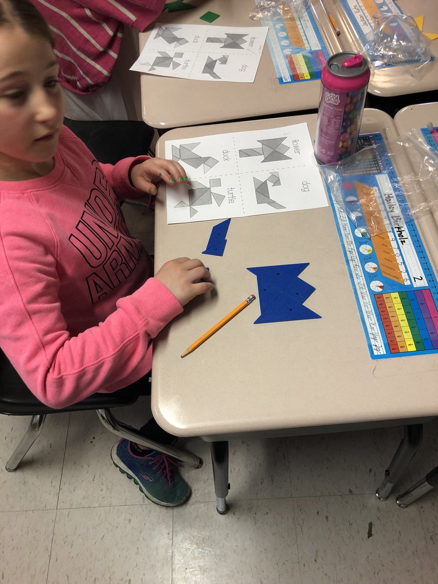 MrsLaMottGrade3's tweet photo. Taking a break after all our #mcatesting to build with #tangrams #HLWWProud #hlwwlakers #3rdgrade #math #ChallengeYourself #workingandplaying https://t.co/rp9zgatYje