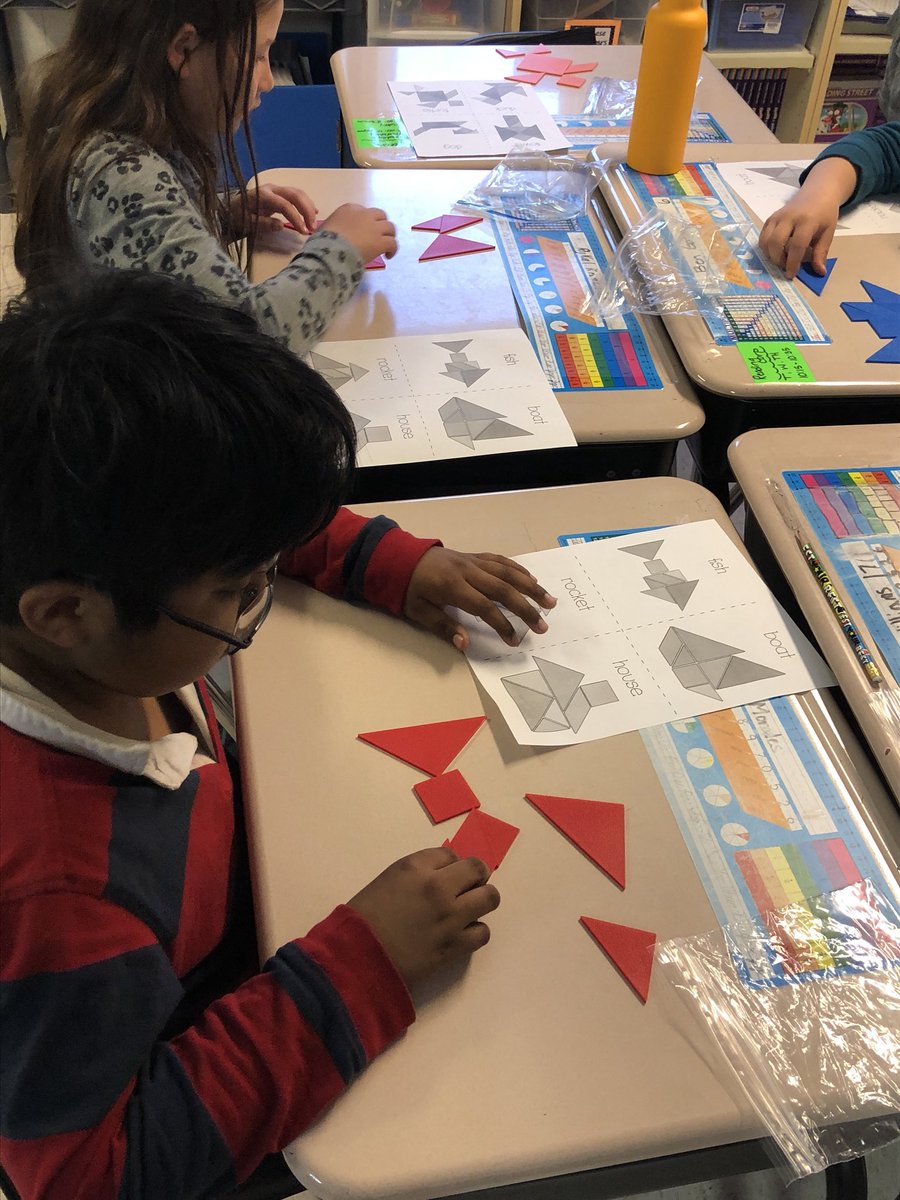 MrsLaMottGrade3's tweet photo. Taking a break after all our #mcatesting to build with #tangrams #HLWWProud #hlwwlakers #3rdgrade #math #ChallengeYourself #workingandplaying https://t.co/rp9zgatYje