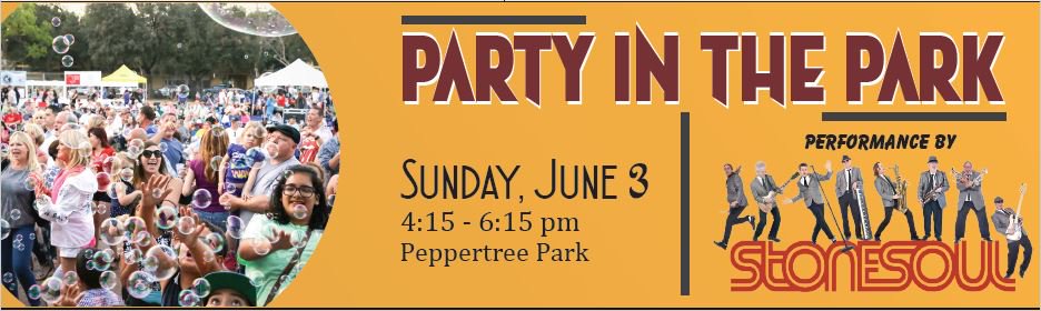 TustinChili's tweet photo. This year we will be having a Party in the Park at Peppertree Park featuring the band Stone Soul! Make sure to head on over to the Party after all the delicious chili and treats! https://t.co/G4Ew6hErGv